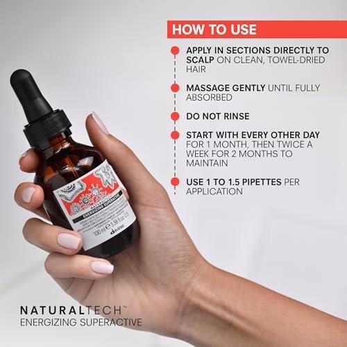Davines Naturaltech Energizing Superactive Anytime – Stimulierendes & stärkendes Serum gegen Haarausfall und dünner werdendes Haar – mit Koffein und Phytoceuticals – Reisegröße, 100 ml