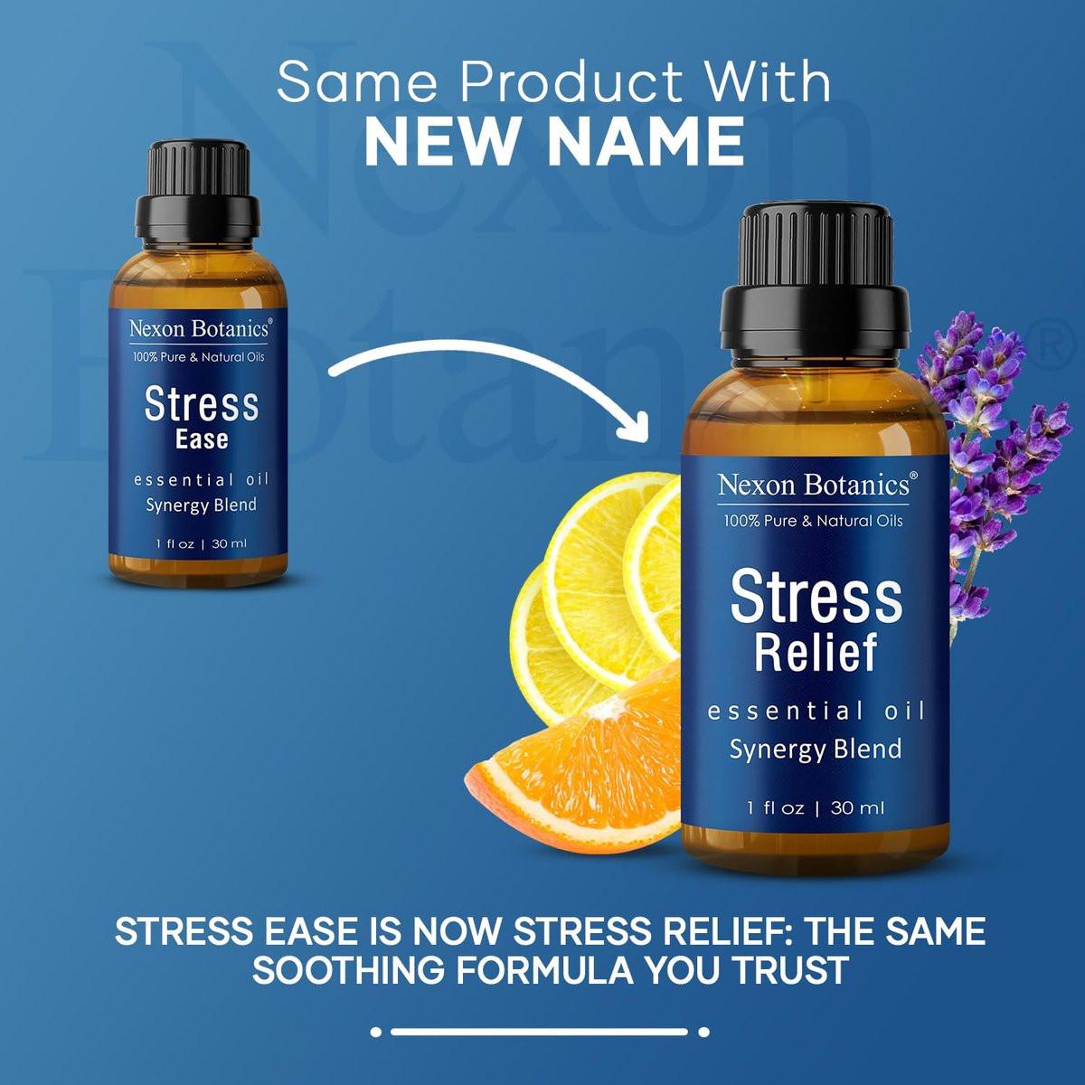 Stress Relief ätherisches Öl Blend 30 ml – Beruhigendes Öl für Diffuser & Aromatherapie – Fördert Entspannung & Ruhe – Nexon Botanics