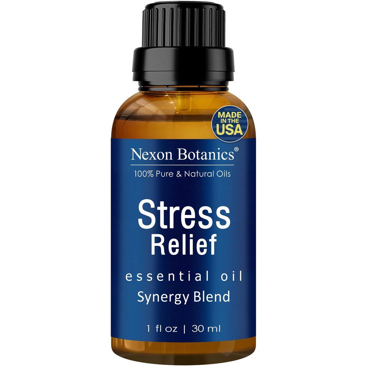 Stress Relief ätherisches Öl Blend 30 ml – Beruhigendes Öl für Diffuser & Aromatherapie – Fördert Entspannung & Ruhe – Nexon Botanics