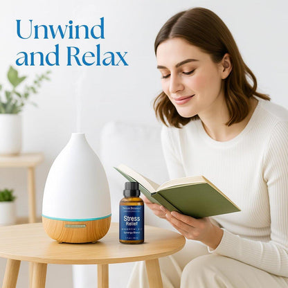 Stress Relief ätherisches Öl Blend 30 ml – Beruhigendes Öl für Diffuser & Aromatherapie – Fördert Entspannung & Ruhe – Nexon Botanics