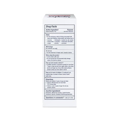 Aquaphor Juckreiz Lindernde Salbe, Maximale Stärke 1% Hydrocortison, Lindert Juckreiz bei Hautirritationen, Insektenstichen, Psoriasis, Hautausschlägen, Ekzemen und Gift-Efeu, 57 g