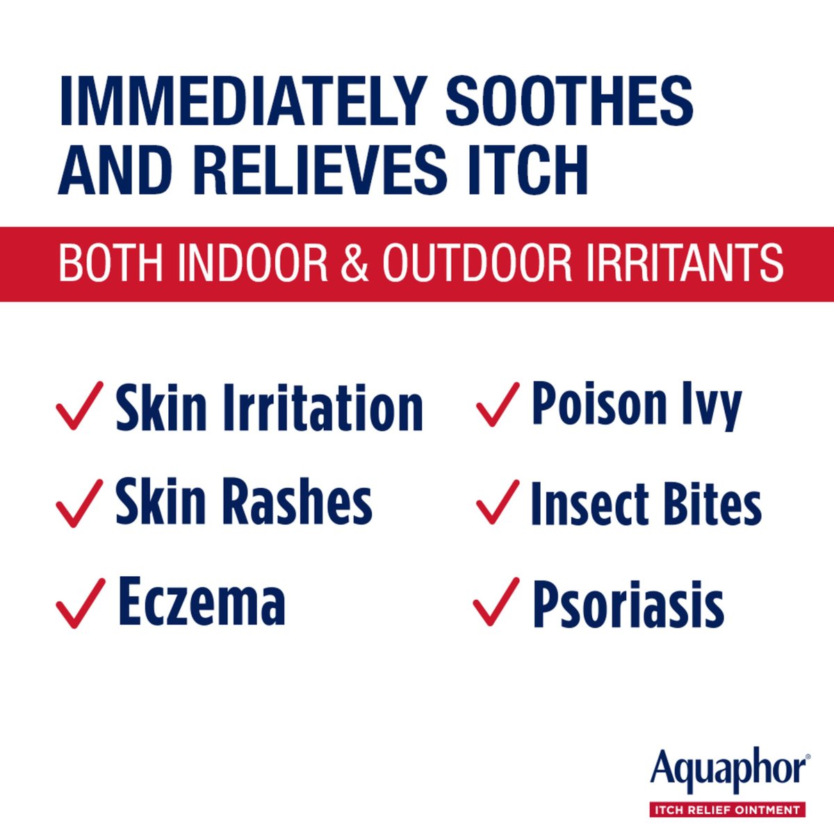 Aquaphor Juckreiz Lindernde Salbe, Maximale Stärke 1% Hydrocortison, Lindert Juckreiz bei Hautirritationen, Insektenstichen, Psoriasis, Hautausschlägen, Ekzemen und Gift-Efeu, 57 g