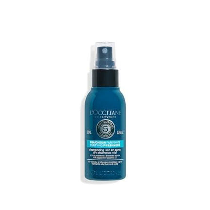 L'OCCITANE Erfrischendes Trockenshampoo-Spray: Aerosolfrei, absorbiert überschüssigen Talg, erfrischt das Haar ohne Schwere oder kreidigen Rückstand
