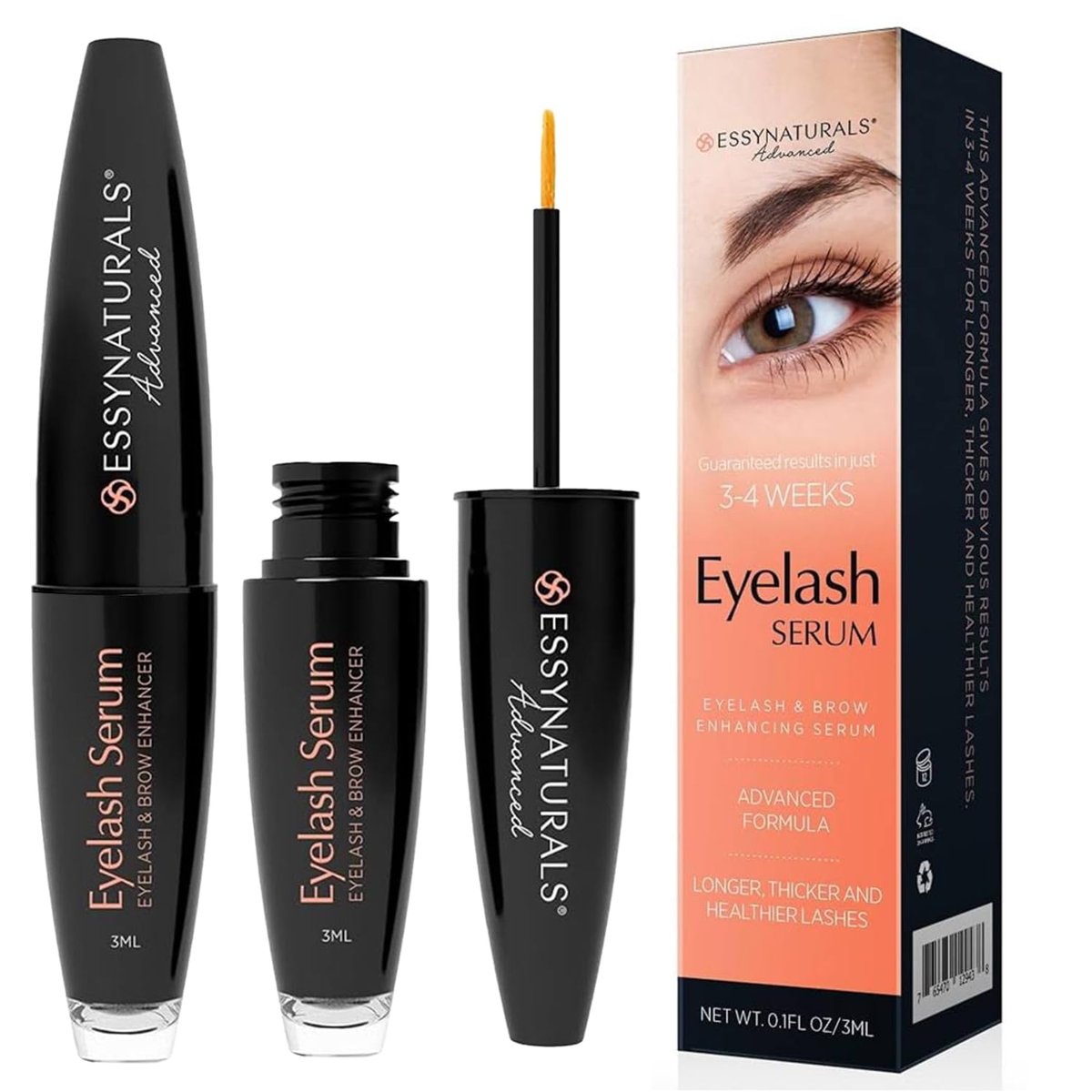Essynaturals Premium Wimpernserum – Fördert das Wachstum Ihrer Wimpern, Reizfrei & Effektiv