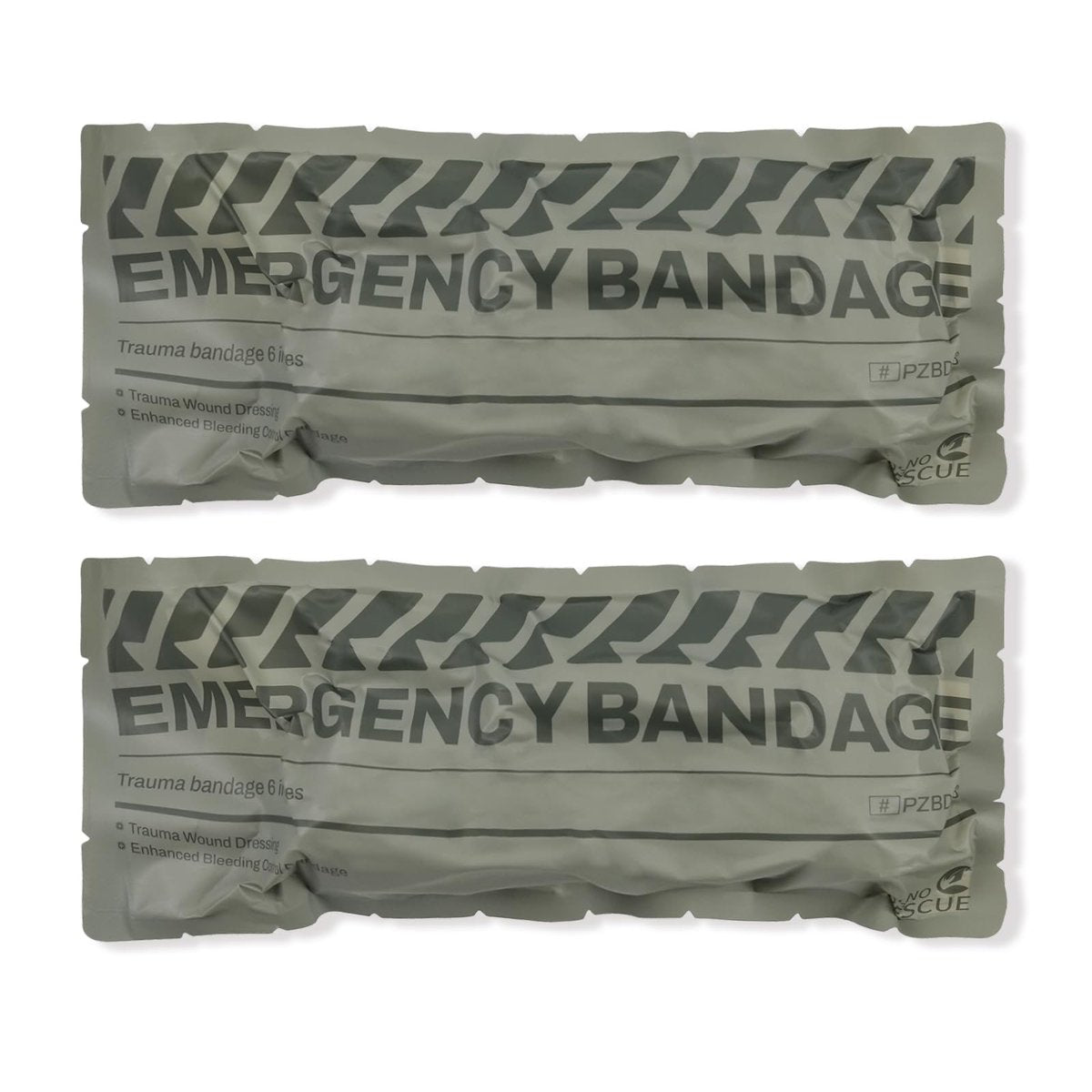 RHINO RESCUE 6" Israeli Style Notverband, Kompressions-Wundverband, medizinisch steril vakuumversiegelt, taktische Erste-Hilfe-Ausrüstung IFAK, 2 Stück