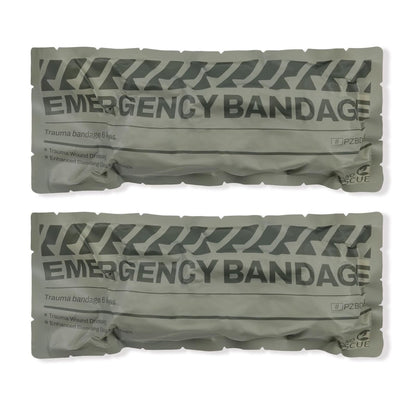 RHINO RESCUE 6" Israeli Style Notverband, Kompressions-Wundverband, medizinisch steril vakuumversiegelt, taktische Erste-Hilfe-Ausrüstung IFAK, 2 Stück