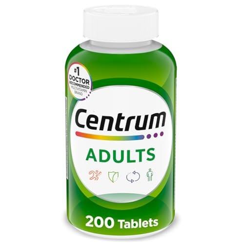 Centrum Adult Multivitamin/Multimineral Ergänzung mit Antioxidantien, Zink, Vitamin D3 und B-Vitaminen, glutenfrei, ohne Gentechnik - 200 Tabletten