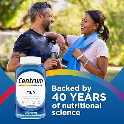 Centrum Multivitamin für Männer – 250 Tabletten | Vitamin D3, B-Vitamine, Antioxidantien | Glutenfrei, Nicht-GVO