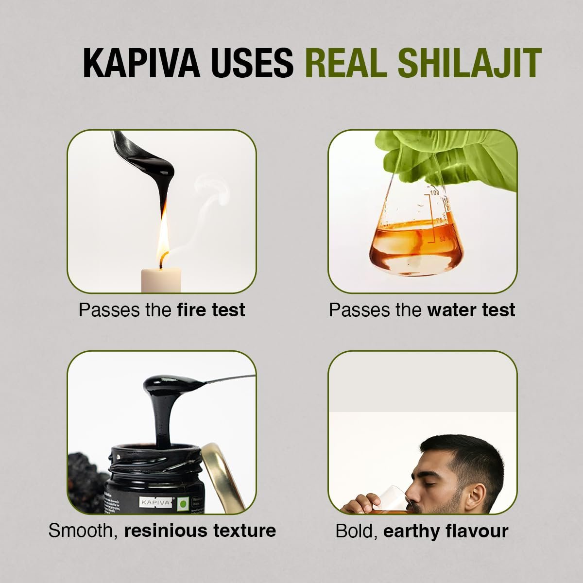 Kapiva 100% Reines Himalaya Shilajit Harz – Hochwirksam für Männer & Frauen | 40 Portionen à 500 mg | 80+ Spurenelemente, bis zu 70% Fulvinsäure | Authentisch | Natürliche Energie & Immununterstützung
