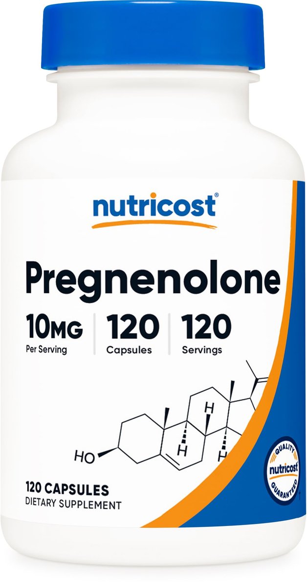 Nutricost Pregnenolon 10 mg, 120 Kapseln – Non-GMO, glutenfrei, vegetarische Kapseln