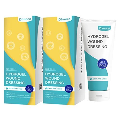 Dimora 2er-Pack 6oz Hydrogel Erste-Hilfe-Salbe, Brandverletzungs-Beruhigungsgel, Hautreparaturcreme für Notfallverbrennungen, postoperative Wunden, Prellungen, Wundversorgung
