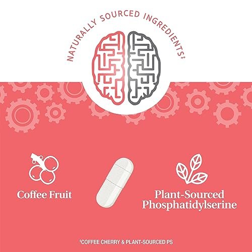 21st Century Brilliant Brain Performance Kapseln, (30 Stück), Unterstützung der kognitiven Gesundheit, mit pflanzlichem Phosphatidylserin & Nootropikum-Kaffee-Fruchtextrakt, koffeinfrei & glutenfrei