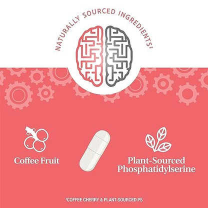 21st Century Brilliant Brain Performance Kapseln, (30 Stück), Unterstützung der kognitiven Gesundheit, mit pflanzlichem Phosphatidylserin & Nootropikum-Kaffee-Fruchtextrakt, koffeinfrei & glutenfrei
