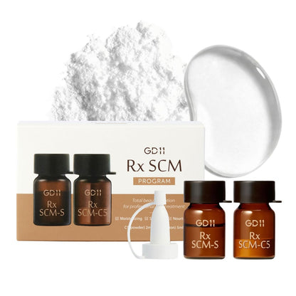 GD11 SCM 2-Step Exosome Ampulle – Gefriergetrocknetes Pulver 0,07 fl oz + Feuchtigkeitsaktivator 0,17 fl oz mit CICA, Panthenol & Ceramid, K-Beauty sanfte Hautfeuchtigkeit, 1 Paar (5.000 ppm Exosomen + Aktivator)