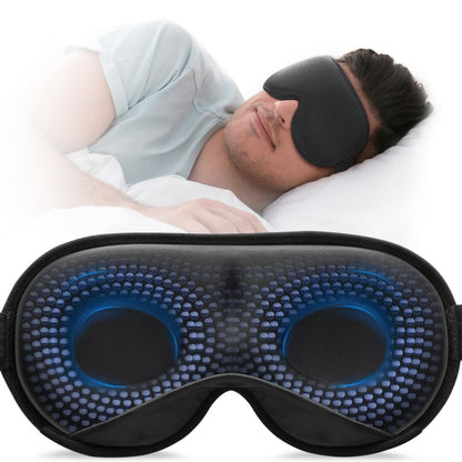 YFONG Gewichtete Schlafmaske, 3D-Lichtblockierende Schlafmaske für Damen und Herren (4,2 Unzen/120 g), Druckentlastende Nachtmaske mit verstellbarem Riemen, Augenbinde für Reisen, Nickerchen, Yoga, Schwarz
