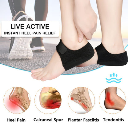JUMPOW Gel-Fersenpolster für Plantarfasziitis, Fersenschmerzen & Achillessehnenentzündung - Schutz & Polster für Männer & Frauen