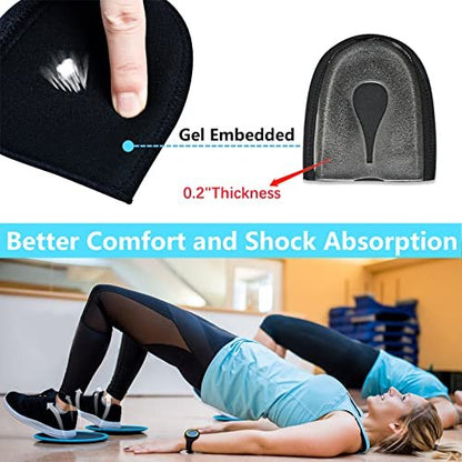 JUMPOW Gel-Fersenpolster für Plantarfasziitis, Fersenschmerzen & Achillessehnenentzündung - Schutz & Polster für Männer & Frauen