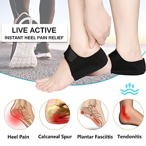 JUMPOW Gel-Fersenpolster für Plantarfasziitis, Fersenschmerzen & Achillessehnenentzündung - Schutz & Polster für Männer & Frauen