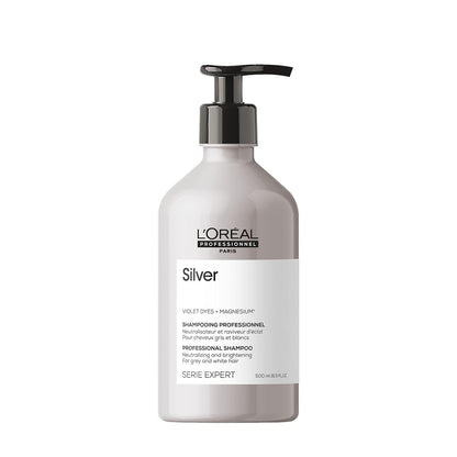 L'Oréal Professionnel Paris Color Depositing Purple Shampoo – Neutralisiert unerwünschte Gelbtöne für natürliches, coloriertes, blondes und weißes Haar