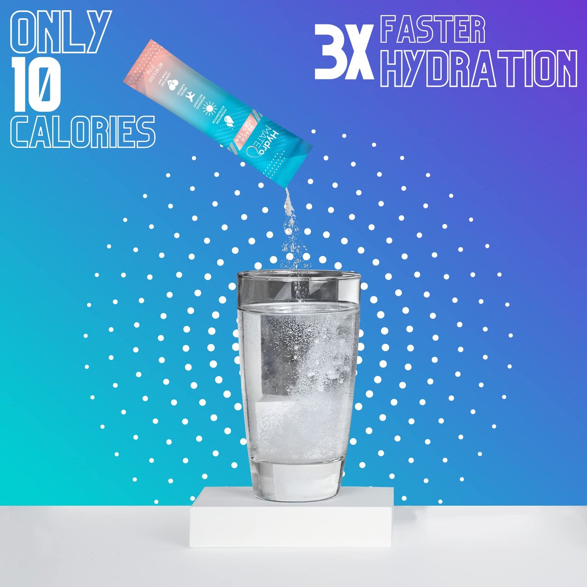 HydroMATE Elektrolytpulver Beutel – Kurbhydratations-Beschleuniger mit Vitamin C, 16 Sticks