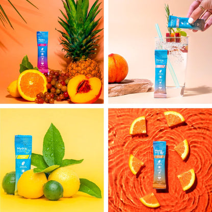 HydroMATE Elektrolytpulver Beutel – Kurbhydratations-Beschleuniger mit Vitamin C, 16 Sticks