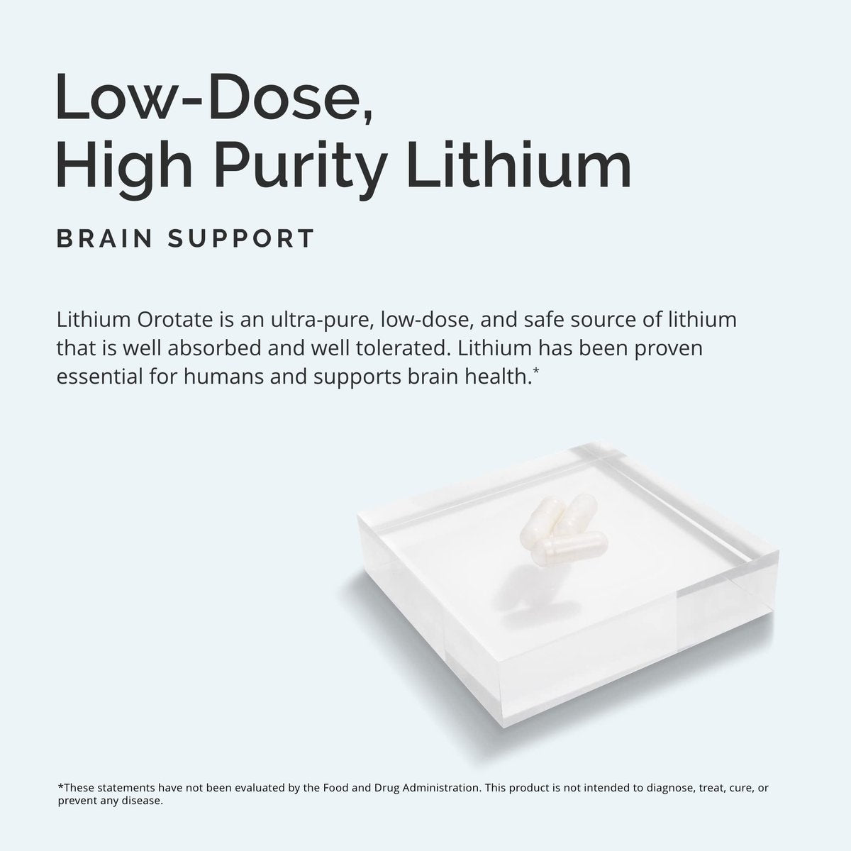 BRAINMD Dr. Amen Lithium Orotat – 60 Kapseln – Gehirnunterstützung – Glutenfrei – 60 Portionen