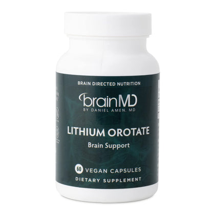 BRAINMD Dr. Amen Lithium Orotat – 60 Kapseln – Gehirnunterstützung – Glutenfrei – 60 Portionen