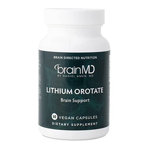 BRAINMD Dr. Amen Lithium Orotat – 60 Kapseln – Gehirnunterstützung – Glutenfrei – 60 Portionen