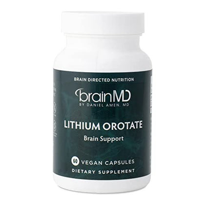 BRAINMD Dr. Amen Lithium Orotat – 60 Kapseln – Gehirnunterstützung – Glutenfrei – 60 Portionen