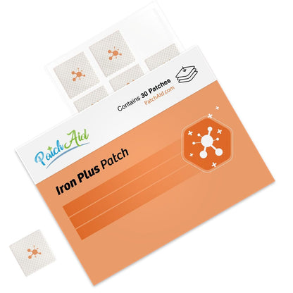 PatchAid Eisen Plus Topisches Pflaster – 30-Tage-Vorrat, Transdermales Eisenpflaster