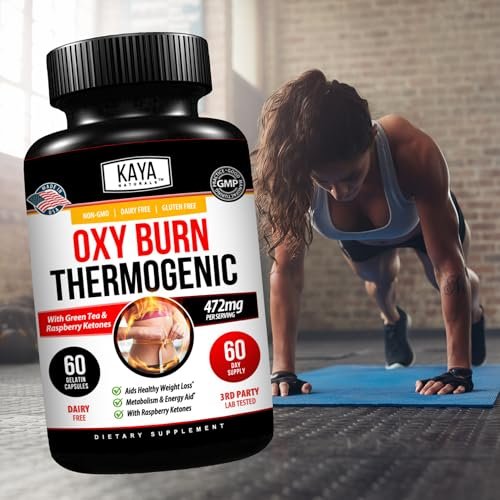 Kaya Naturals Supreme Fat Burner – Hochwirksame Diätpillen für Männer & Frauen – Appetitzügler & Thermogene Kapseln – Natürlicher Energie-Boost – 60 Stück
