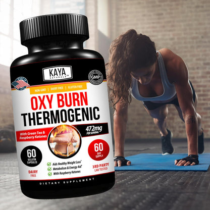 Kaya Naturals Supreme Fat Burner – Hochwirksame Diätpillen für Männer & Frauen – Appetitzügler & Thermogene Kapseln – Natürlicher Energie-Boost – 60 Stück