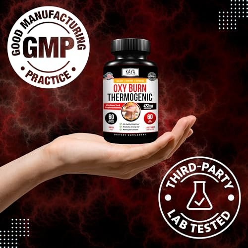 Kaya Naturals Supreme Fat Burner – Hochwirksame Diätpillen für Männer & Frauen – Appetitzügler & Thermogene Kapseln – Natürlicher Energie-Boost – 60 Stück