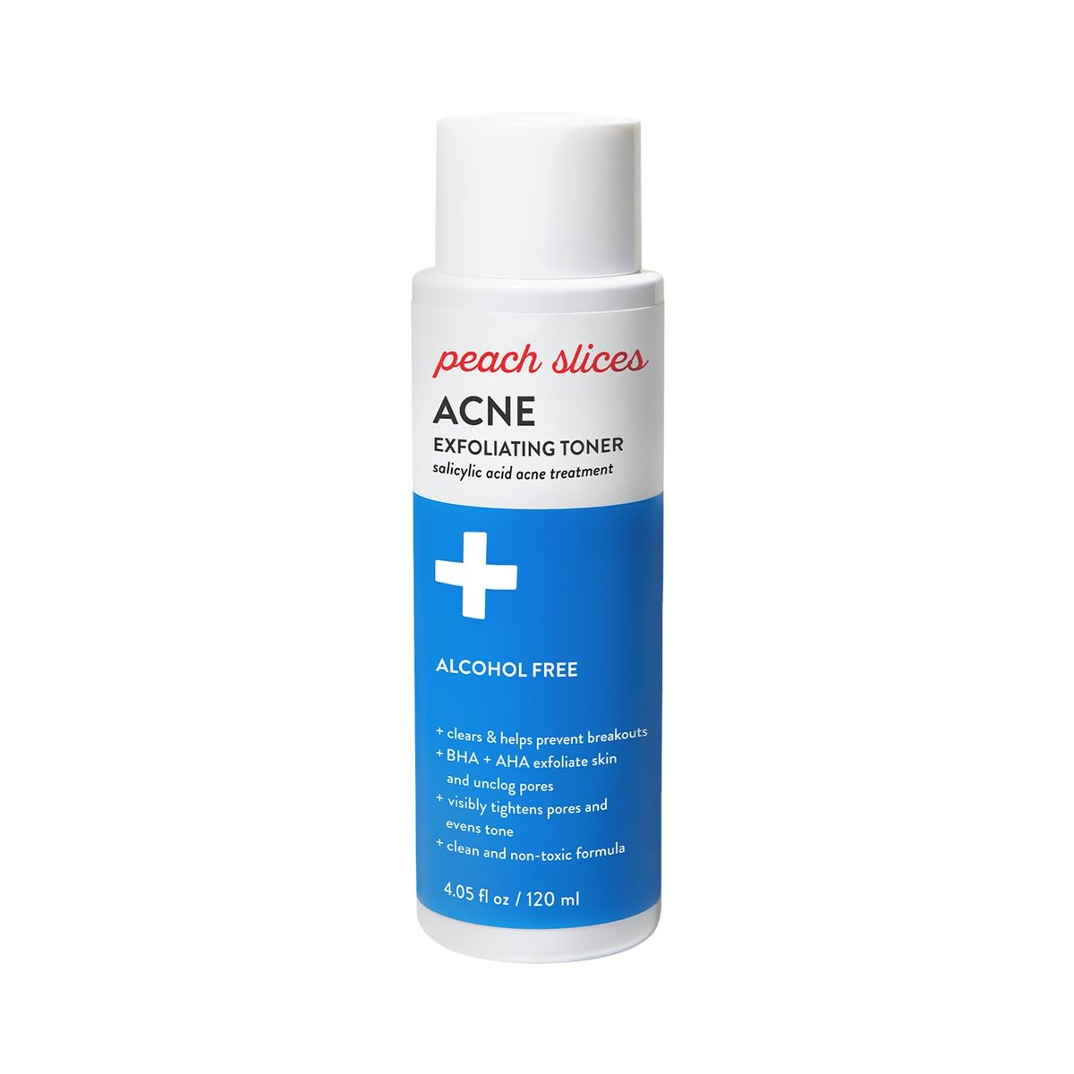 Peach Slices – Akne-Peeling-Toner (120 ml) – 2% Salicylsäure gegen Akne – verhindert und klärt Unreinheiten – mit Milch- und Glykolsäure – Gurke – vegan, tierversuchsfrei, koreanische Hautpflege