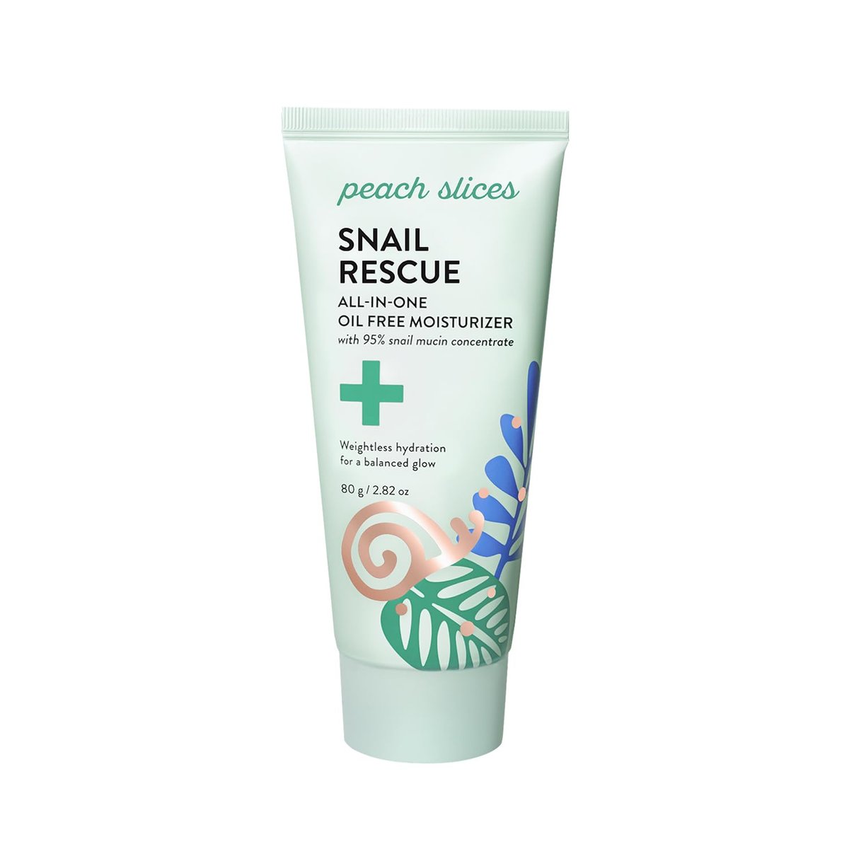 Peach Slices Snail Rescue Oil Free Feuchtigkeitscreme – 95% Schneckenmucin, Birkenwasser, Hyaluronsäure & Cica – Leichte, fettfreie Feuchtigkeitspflege für alle Hauttypen (2,82 oz)