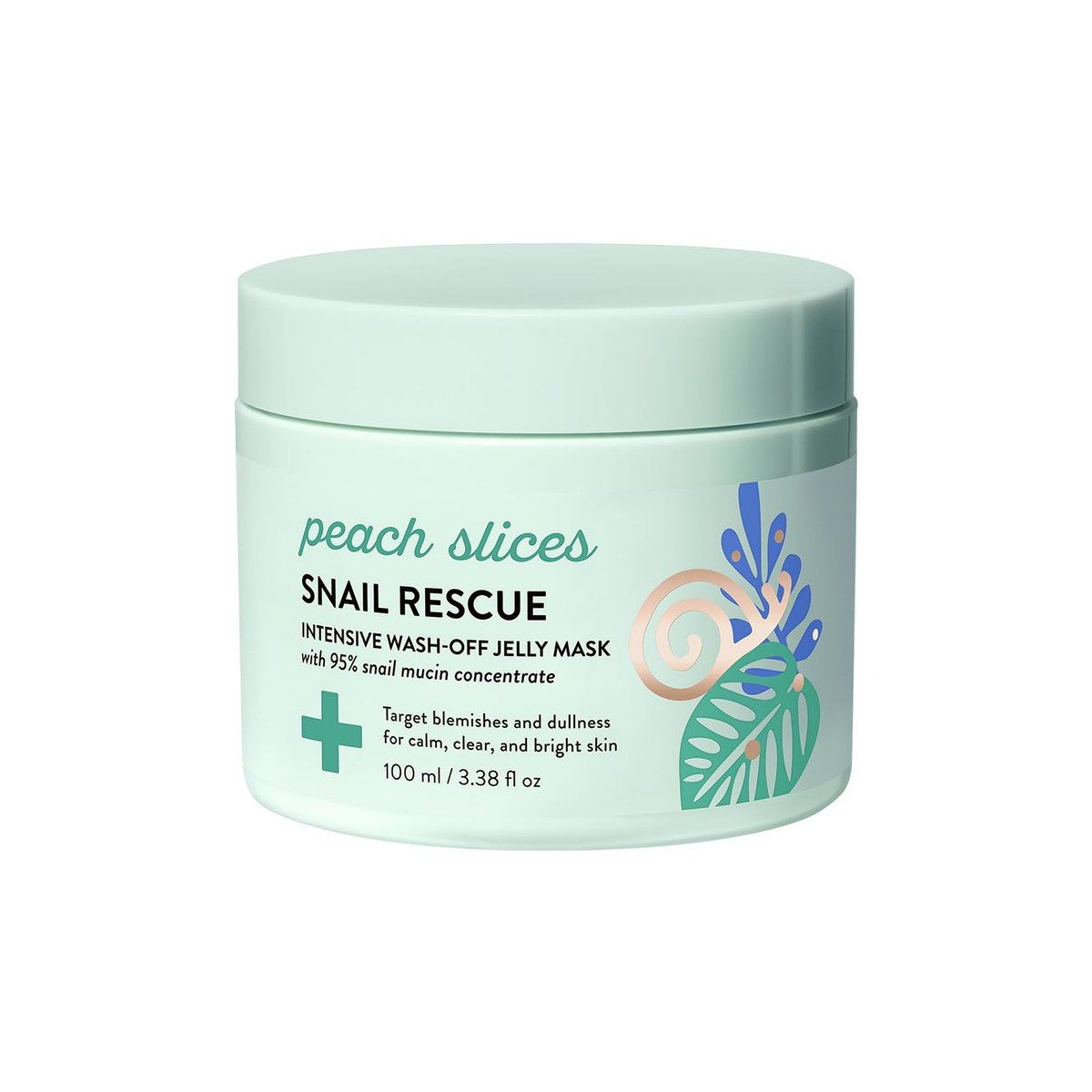 Peach Slices Snail Rescue Intensive Wash-Off Jelly Mask – 95% Schneckenmucin, beruhigend & klärend (3,38 oz)