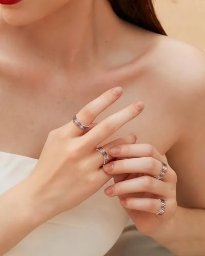 BioMag Magnetringe aus reinem Kupfer – Verstellbare Fingerringe für Männer und Frauen, 4er-Set