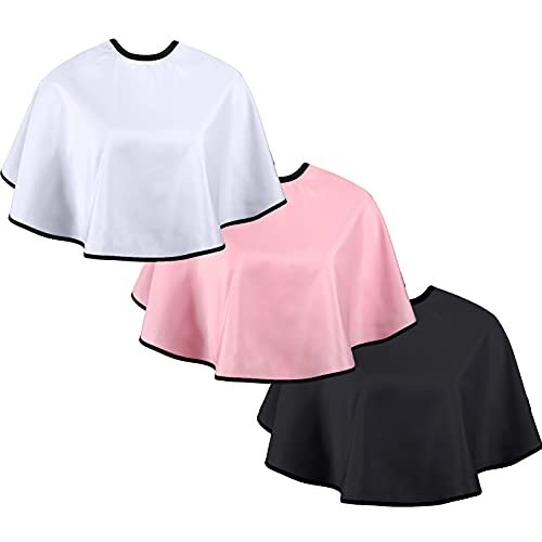 3-teiliges Make-up-Umhang-Set für Kunden: Make-up-Bib, Friseurumhang, Haarfärbe-Schürze, Styling-Shampoo-Umhang, Kurzhaar-Barber-Umhang für Friseur- und Beauty-Artist-Zubehör, 3 Farben