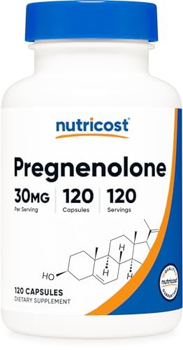 Nutricost Pregnenolon 30mg, 120 Kapseln – Non-GMO, glutenfrei, vegetarische Kapseln