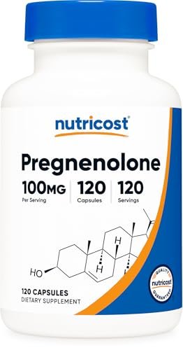 Nutricost Pregnenolon 100 mg, 120 Kapseln – Non-GMO, glutenfrei, vegetarische Kapseln