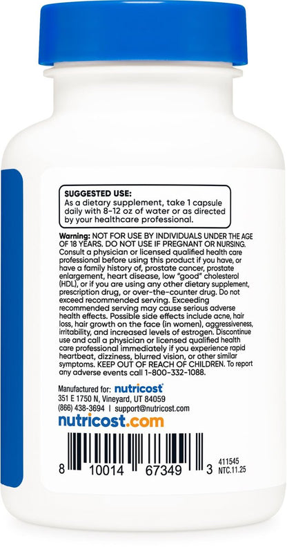 Nutricost Pregnenolon 100 mg, 120 Kapseln – Non-GMO, glutenfrei, vegetarische Kapseln