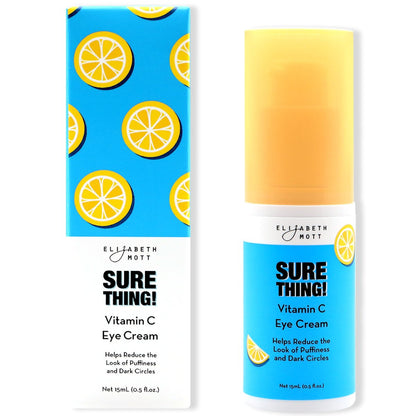 Elizabeth Mott Sure Thing Vitamin C Augencreme – Feuchtigkeitsspendende & aufhellende Augenpflege gegen dunkle Ringe und Schwellungen – Vegan, Duftfrei, Tierversuchsfrei – 15ml (0,5oz)