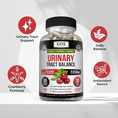 Kaya Naturals D-Mannose – Harnwegs-Cleanse & Blasengesundheit mit Cranberry, Hibiskus & Löwenzahnwurzel – 60 vegane Kapseln