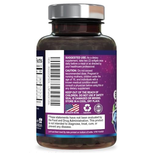 Omega 3 Fischöl Kapseln - 2400 mg Fischöl pro Portion - Triple Stärke Omega-3 mit EPA & DHA Fettsäuren - Natürliche Unterstützung für Herz, Gehirn & Immunsystem - Wild gefangen, in den USA abgefüllt - 120 Softgels