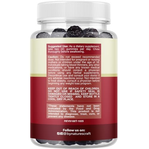 Natürliche Cranberry Gummis für Frauen und Männer – Extra starke, leckere Antioxidantien für die Gesundheit der Harnwege – Nieren- & Blasenunterstützung mit Immunstärkung – Vegan & Glutenfrei – 60 Stück