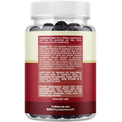Natürliche Cranberry Gummis für Frauen und Männer – Extra starke, leckere Antioxidantien für die Gesundheit der Harnwege – Nieren- & Blasenunterstützung mit Immunstärkung – Vegan & Glutenfrei – 60 Stück
