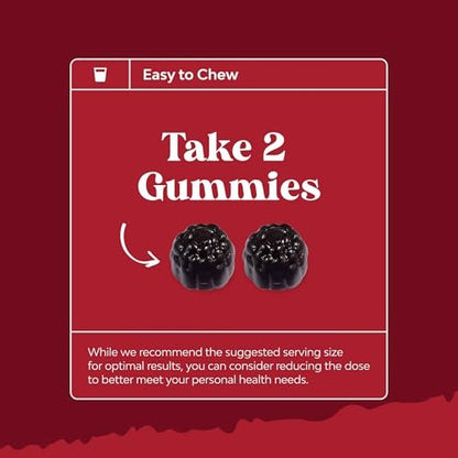 Natürliche Cranberry Gummis für Frauen und Männer – Extra starke, leckere Antioxidantien für die Gesundheit der Harnwege – Nieren- & Blasenunterstützung mit Immunstärkung – Vegan & Glutenfrei – 60 Stück