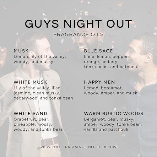 Eternal Essence Oils Guy's Night Out Set mit 6 Premium Duftölen – Happy Men, Blue Sage, White Sand, Warm Rustic Woods, Musk und White Musk – 10 ml