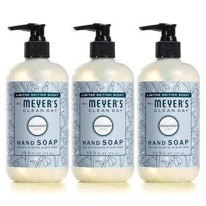 MRS. MEYER'S CLEAN DAY Handseife mit ätherischen Ölen, Schneeglöckchen, 12,5 fl. Oz (3er-Pack)