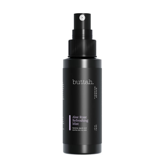 Buttah Skin Aloe Rose Erfrischendes Gesichtsspray 118 ml – Hydratisierendes Rosenwasser-Gesichtsspray mit Aloe Vera – Natürliche Hautpflege für Männer und Frauen